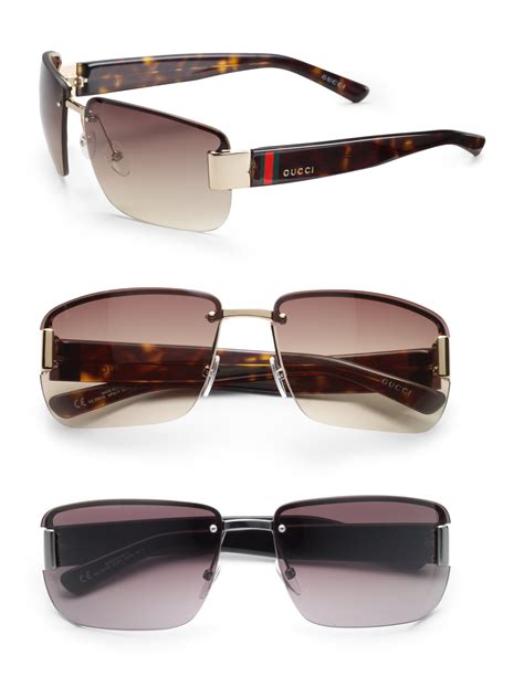 gucci men sunglasses sale|gucci rimless sunglasses men's.